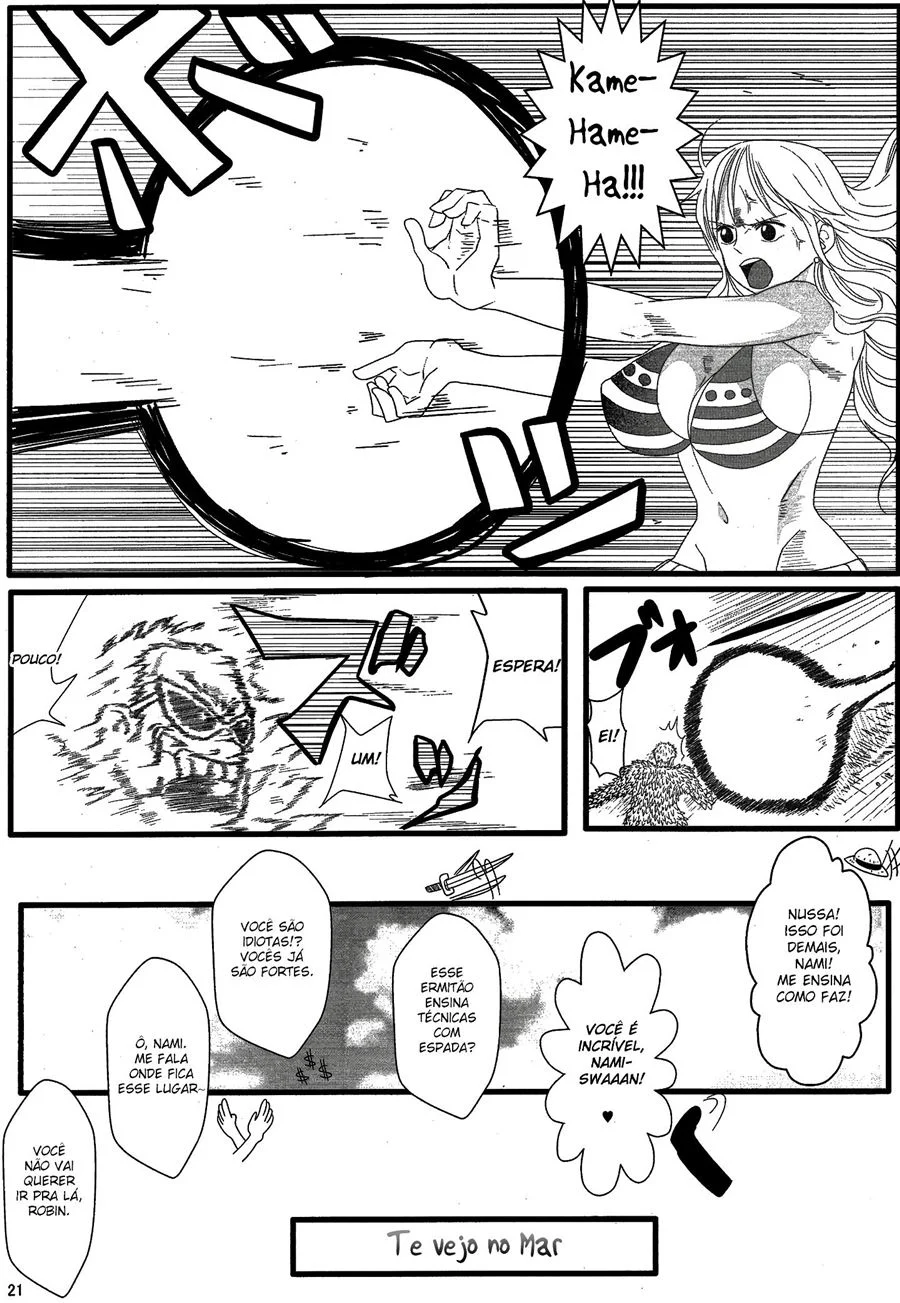 Namorada do Luffy dando para o mestre Kame: foda explícita nos quadrinhos