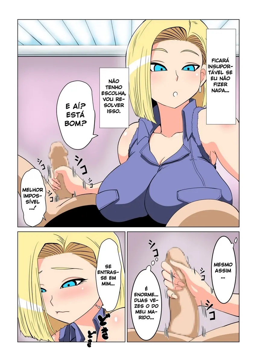 Suruba da Android 18: Fodendo sem limites com o Mestre Kame