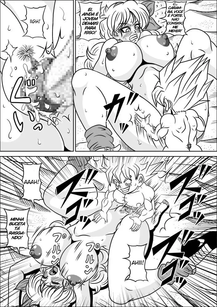 Mestre Kame Transa com Garotas Gostosas em Quadrinhos Eróticos de Dragon Ball