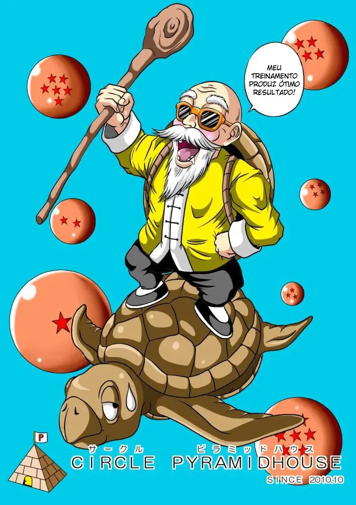 Mestre Kame Transa com Garotas Gostosas em Quadrinhos Eróticos de Dragon Ball