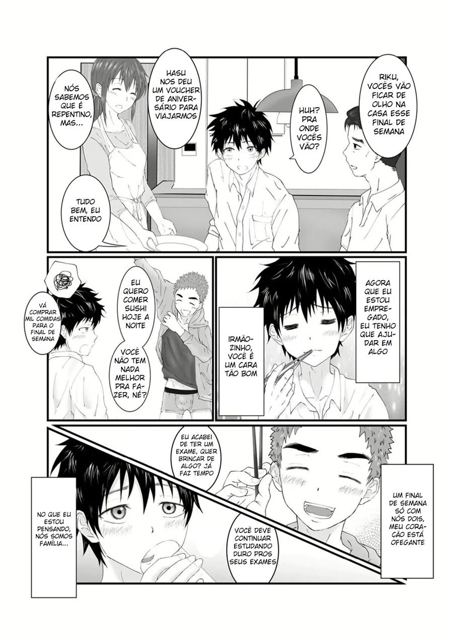 Meu Irmão é Meu Brinquedo Sexual Proibido - Fodas Brutais em HQ Yaoi