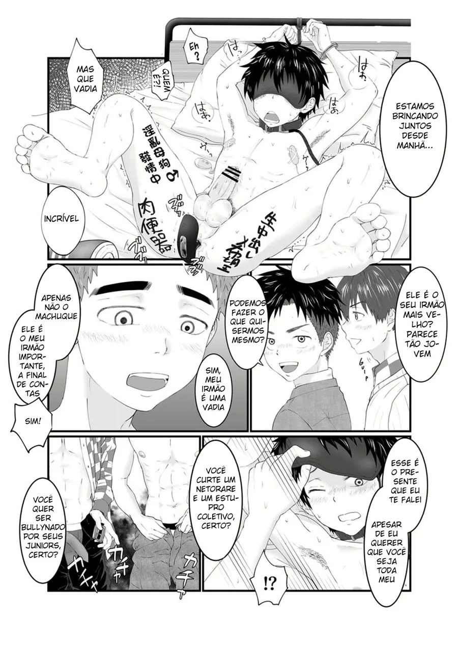 Meu Irmão é Meu Brinquedo Sexual Proibido - Fodas Brutais em HQ Yaoi