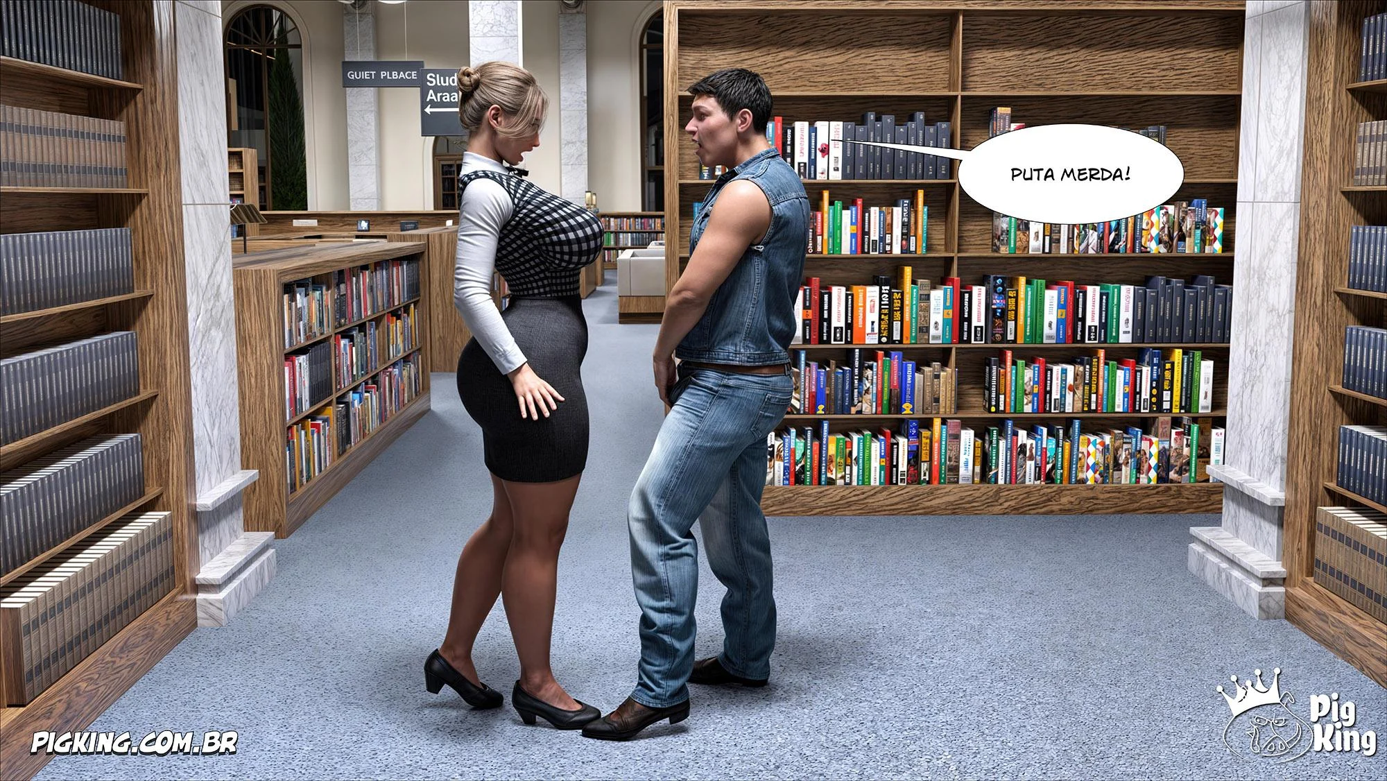 Milena e o Rei: Uma Noite de Pornografia Explícita em HQ