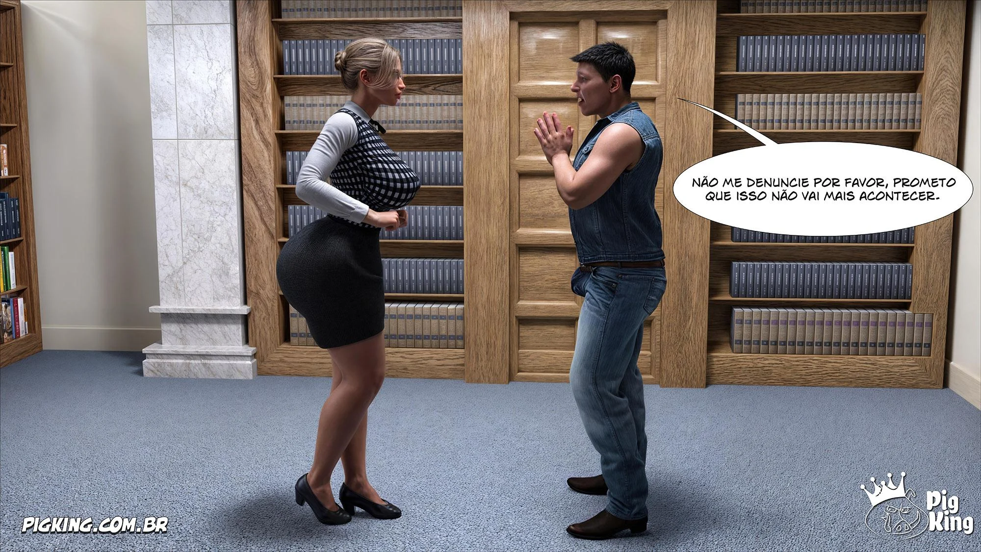 Milena e o Rei: Uma Noite de Pornografia Explícita em HQ