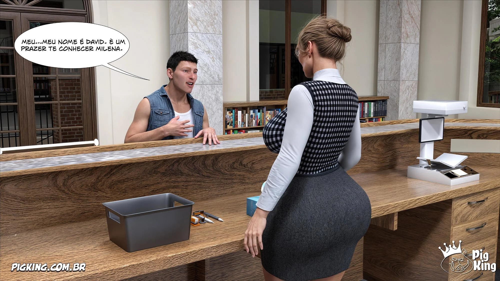 Milena e o Rei: Uma Noite de Pornografia Explícita em HQ