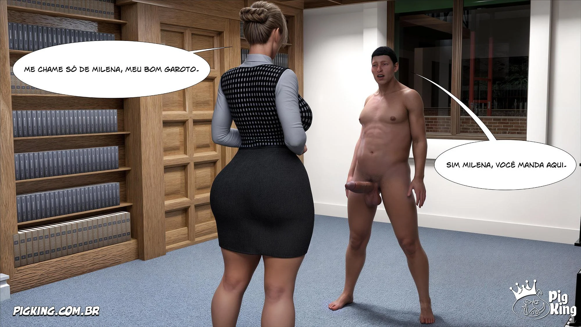 Quadrinhos Intensos de Milena: Sexo Explícito em 3D com PigKing Quadrinhos Intensos de Milena: Sexo Explícito em 3D com PigKing