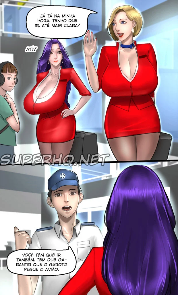 Milf Airlines: Vôos Eróticos com Aeromoças Esfomeadas e Muito Sexo Explícito