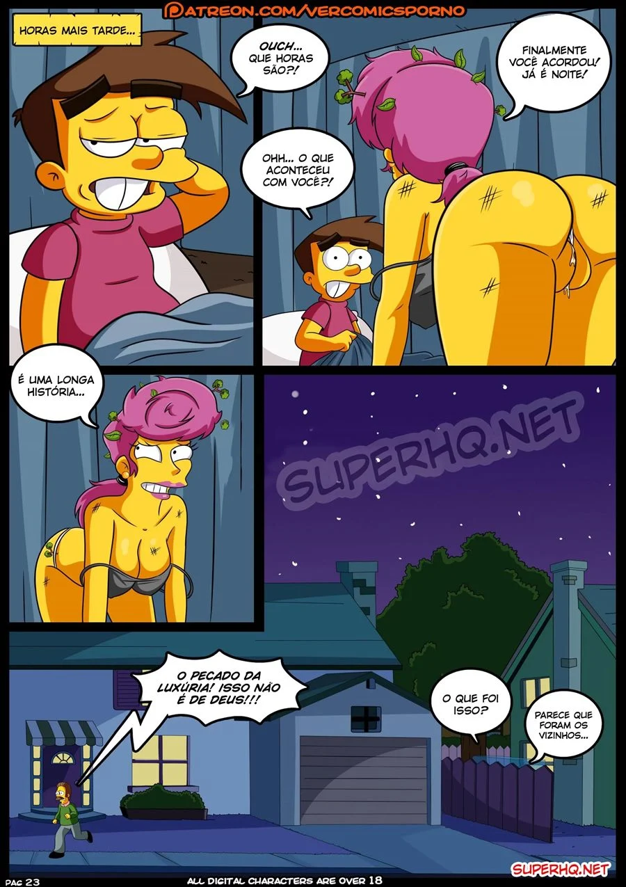 As MILFs Gostosas dos Simpsons em Ação Pornô Explícita - Hentai Completo