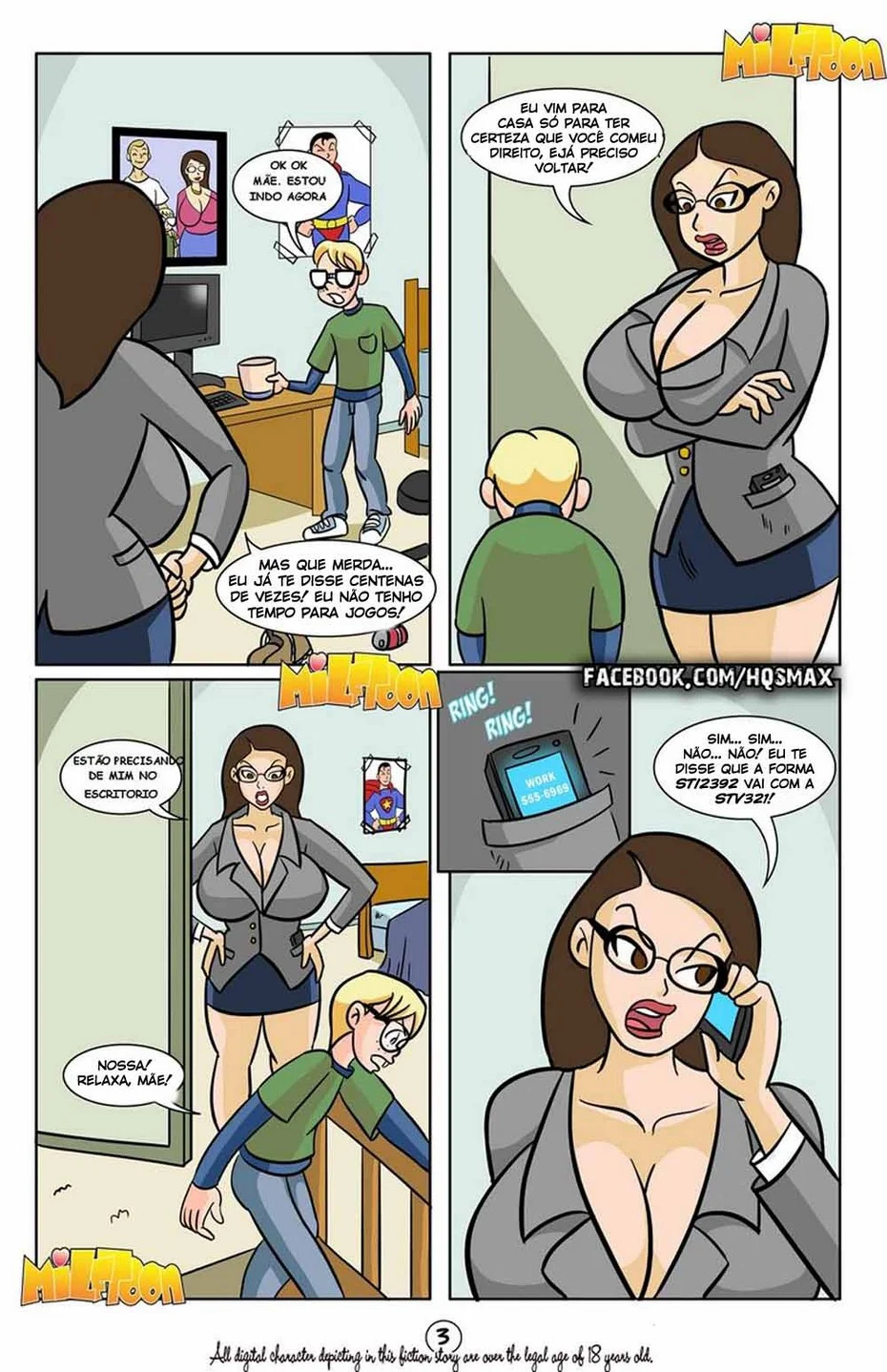 Incesto Proibido: Filho Dá Rola na Mãe Safada - HQ Pornô Explícita