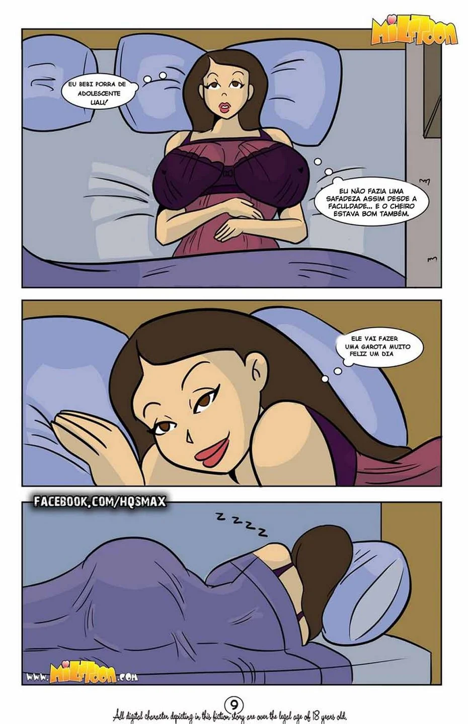 Incesto Proibido: Filho Dá Rola na Mãe Safada - HQ Pornô Explícita