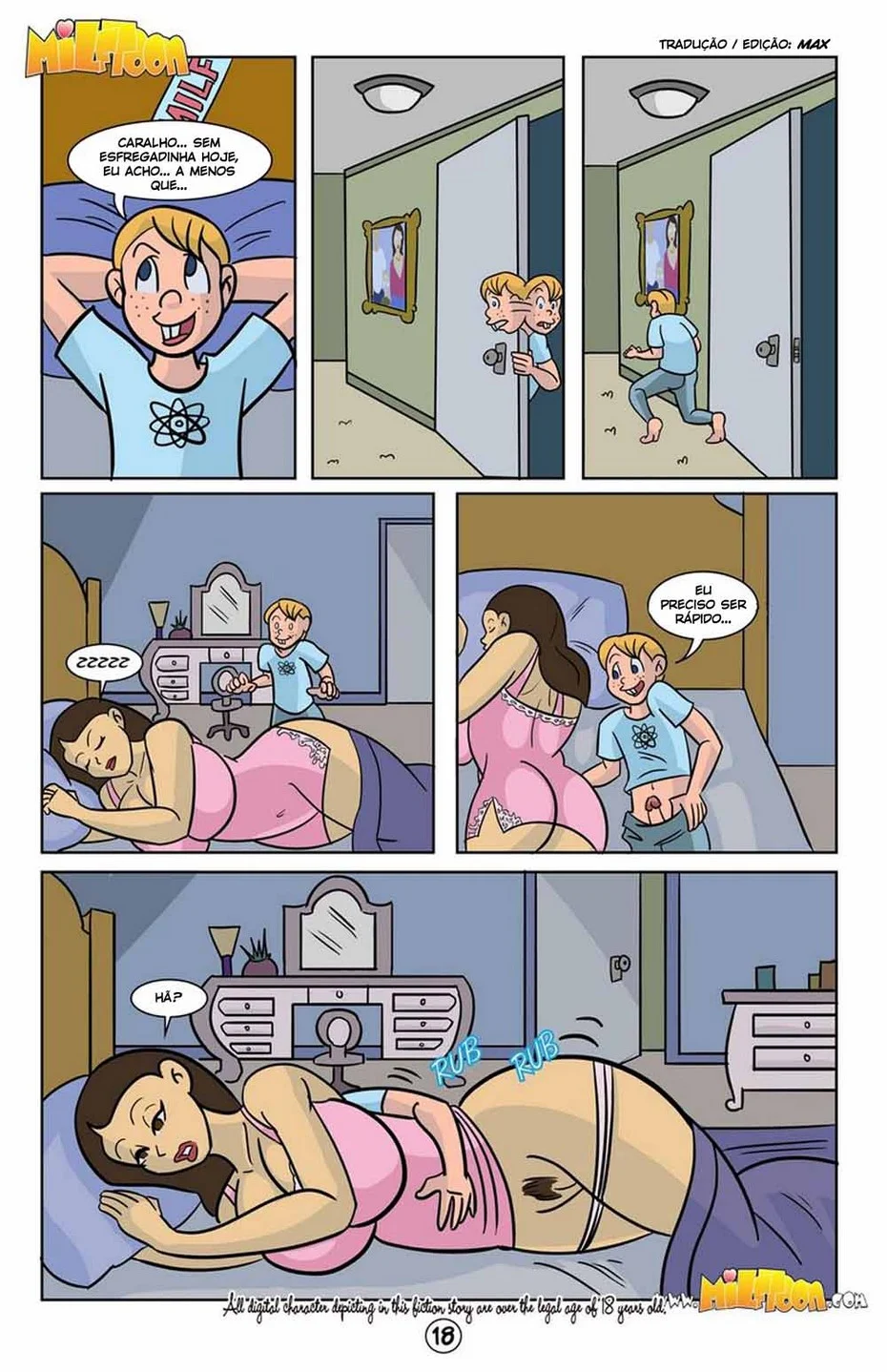 Incesto Proibido: Filho Dá Rola na Mãe Safada - HQ Pornô Explícita