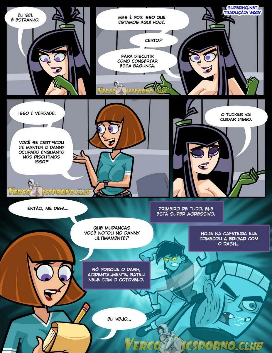 Leite de coelhinha fantasma: adolescência picante com Danny Phantom explícito