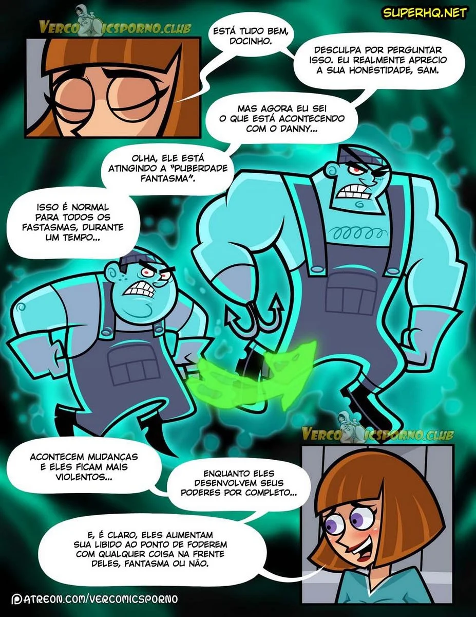 Leite de coelhinha fantasma: adolescência picante com Danny Phantom explícito