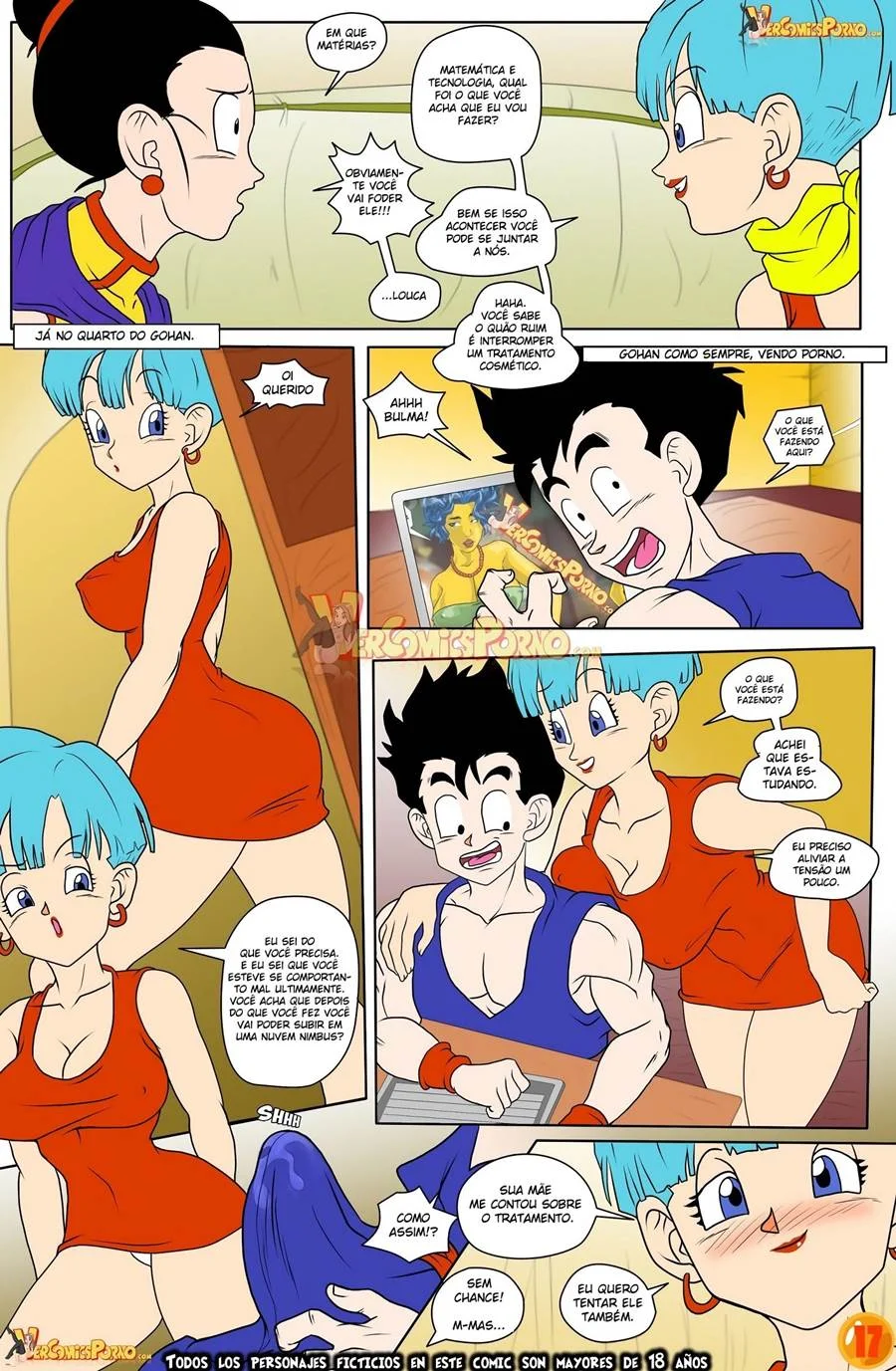 Bulma e Chi Chi Transam até Jorrar Litros de Porra no Tratamento de Beleza Pecaminoso