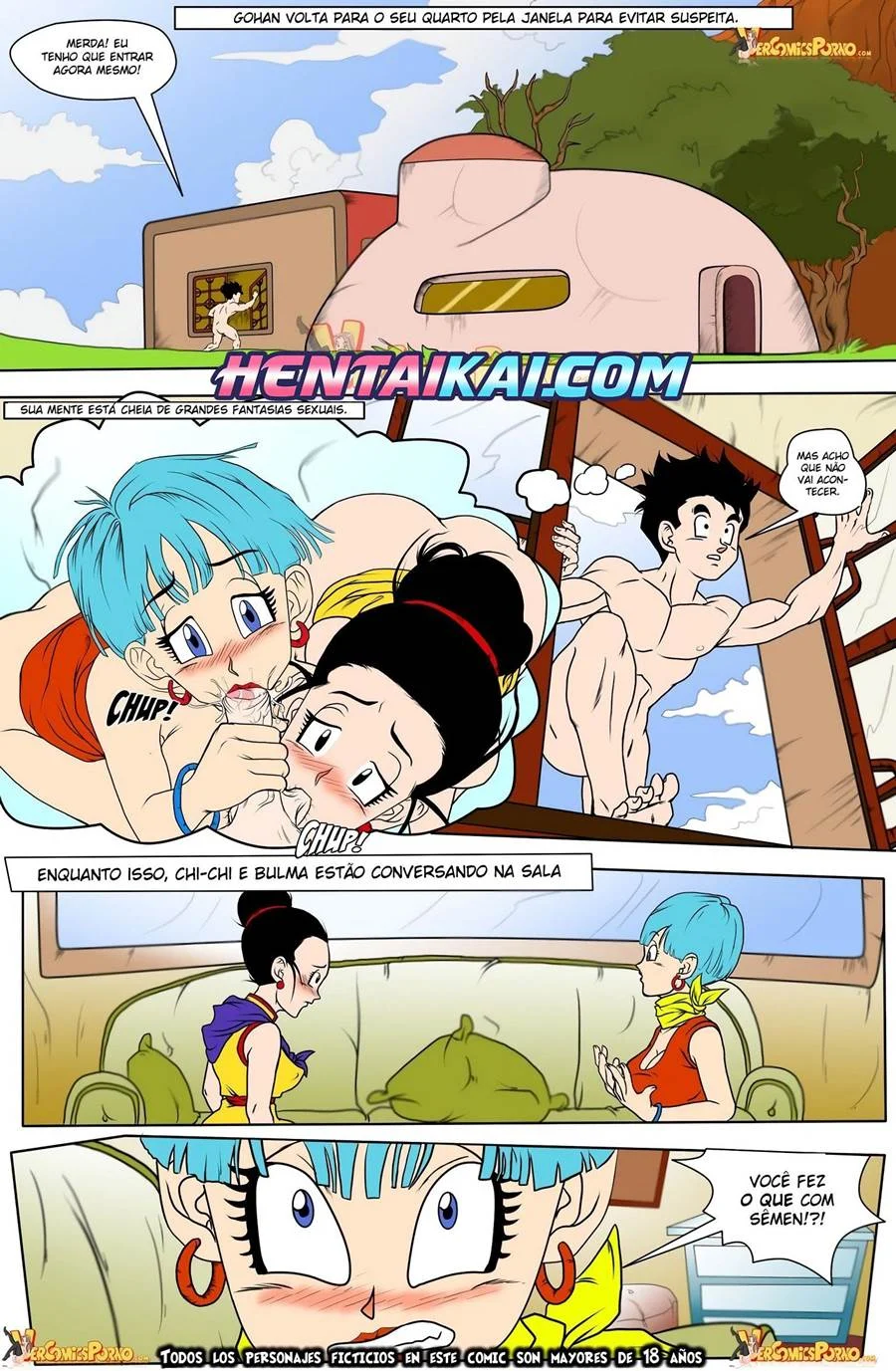 Bulma e Chi Chi Transam até Jorrar Litros de Porra no Tratamento de Beleza Pecaminoso
