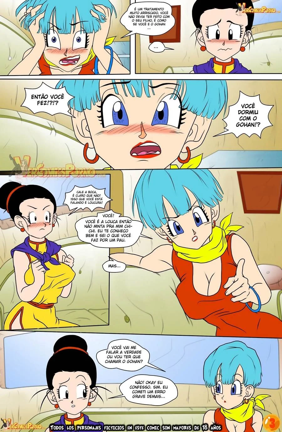 Bulma e Chi Chi Transam até Jorrar Litros de Porra no Tratamento de Beleza Pecaminoso