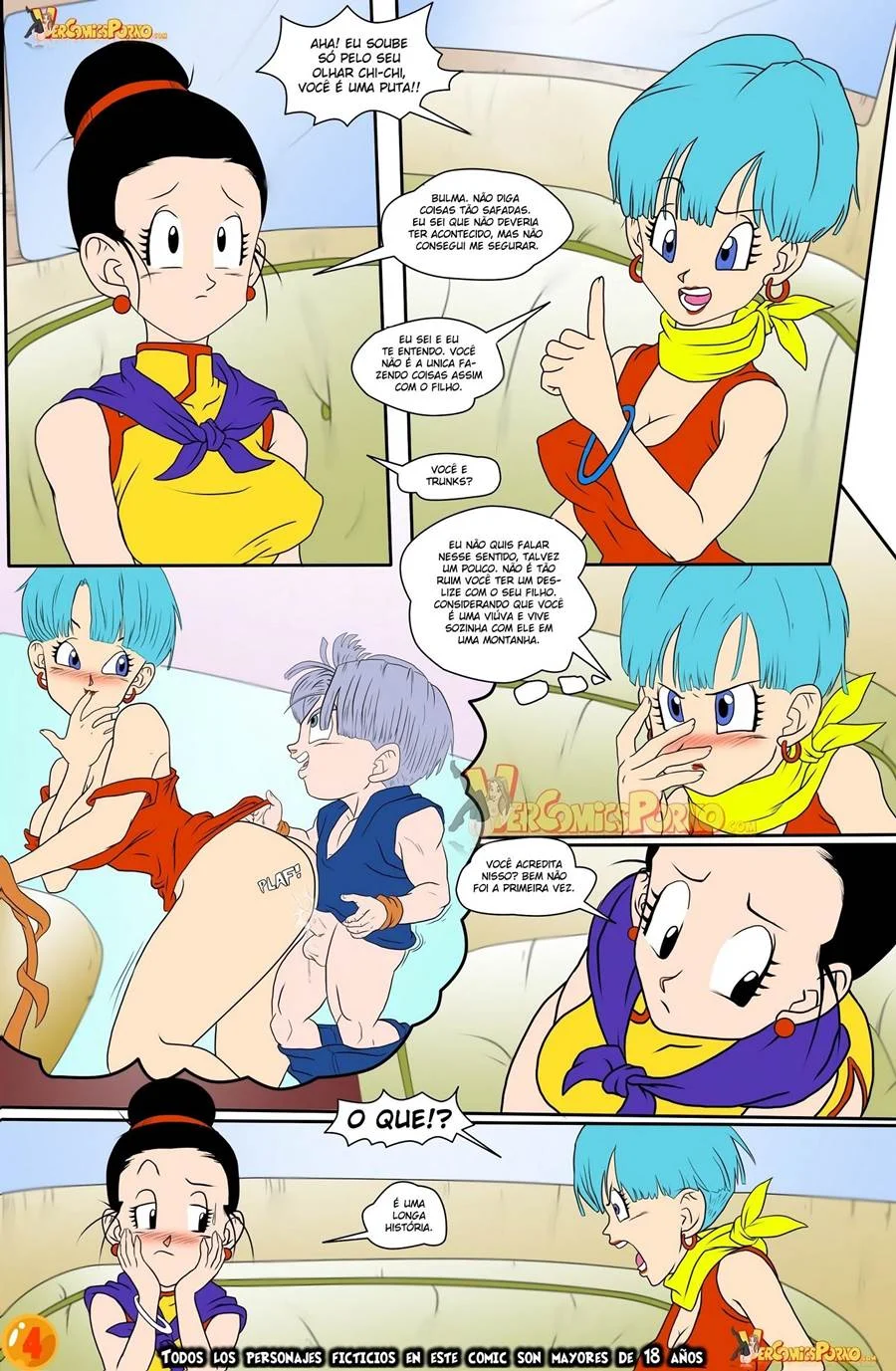 Bulma e Chi Chi Transam até Jorrar Litros de Porra no Tratamento de Beleza Pecaminoso