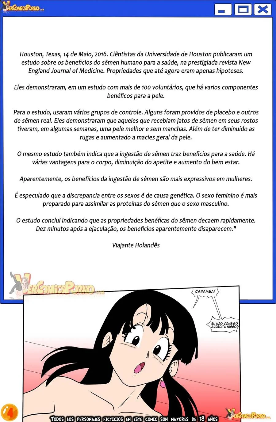 Leite Quente: Gohan Fode a Mãe Ingenua em HQ Erótica Explícita