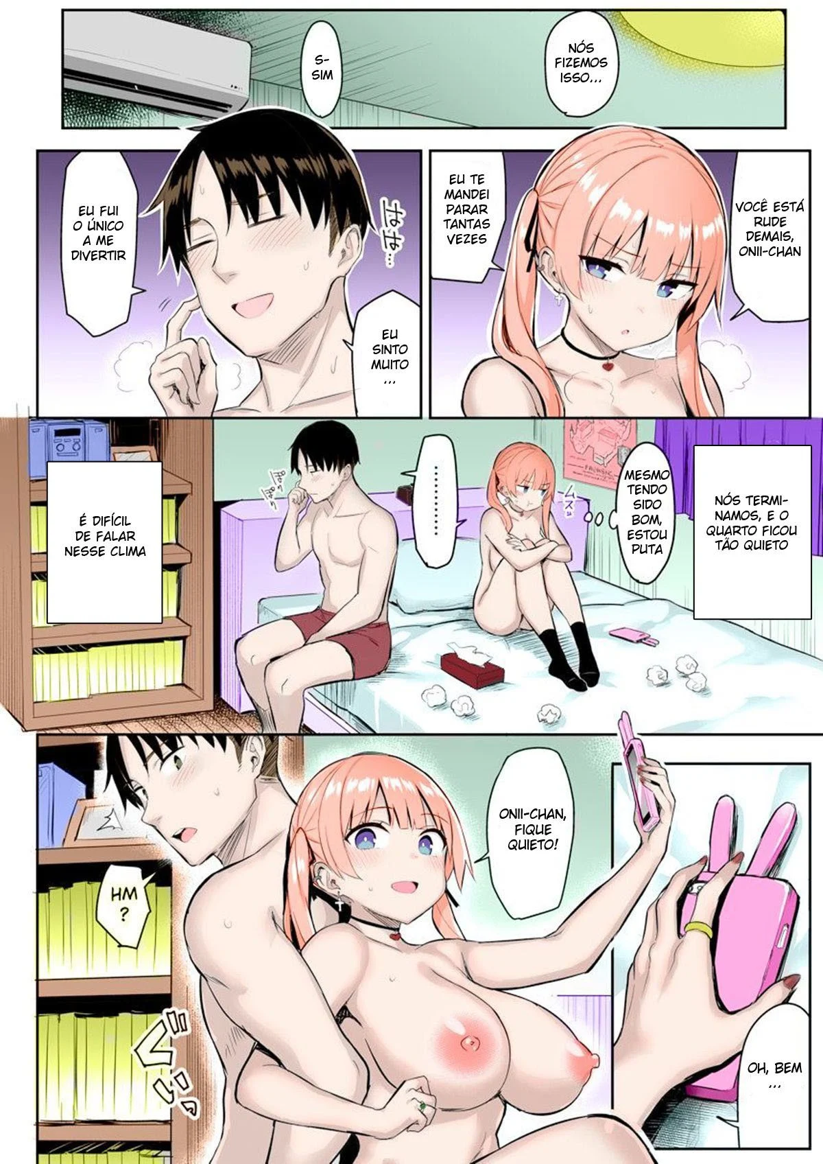 Sedução Explícita: Irmãzinha virou vadia na minha cama - HQ picante