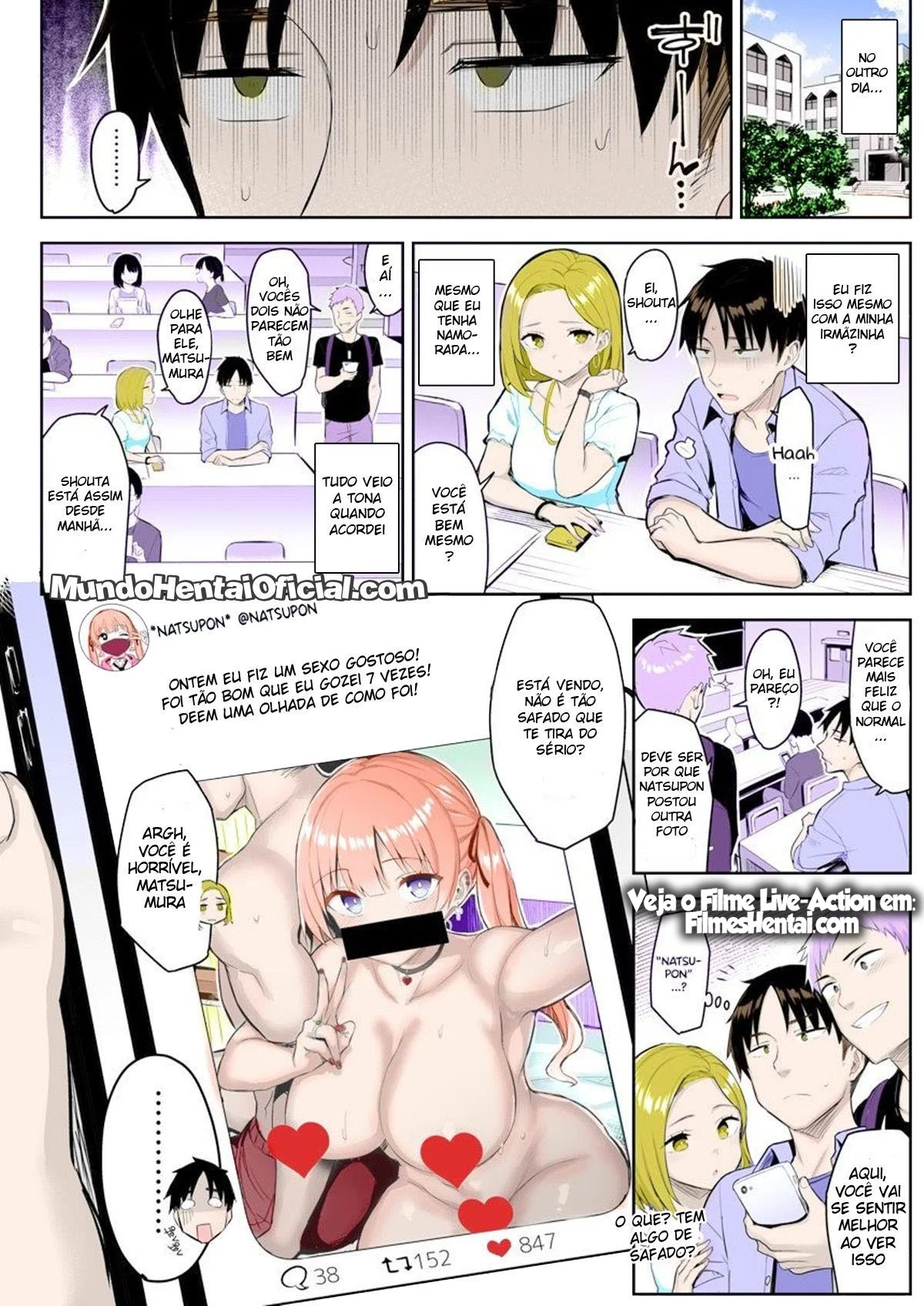 Sedução Explícita: Irmãzinha virou vadia na minha cama - HQ picante