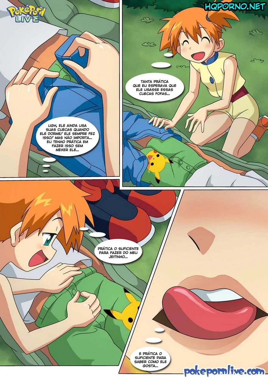 Misty Senta Gostoso no Ash Enquanto Ele Dorme - Hentai Pokémon Explícito