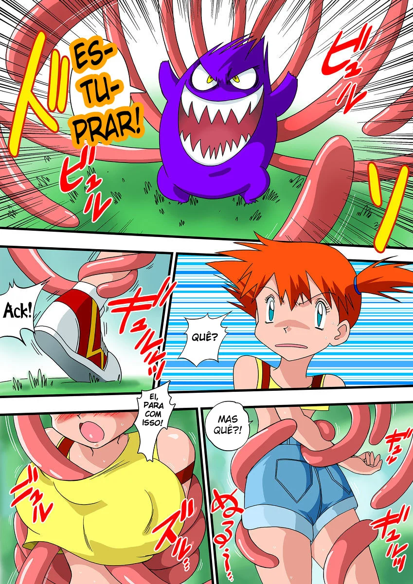 Pokémon proibido: Misty dando de quatro e sendo arregaçada com tesão