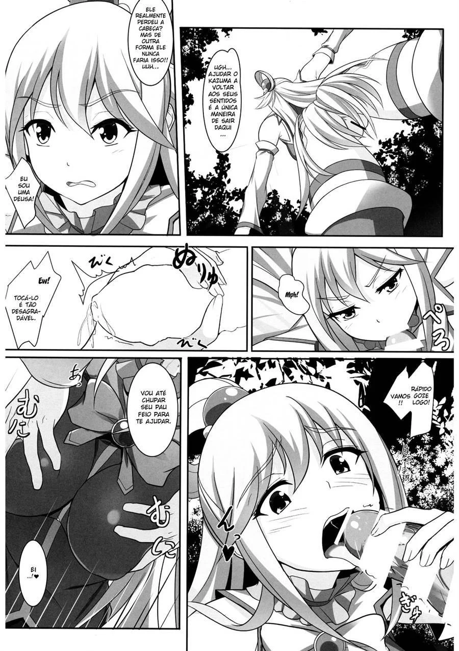 Deusas Aquáticas Submissas: Perversões Explícitas de KonoSuba em HQ