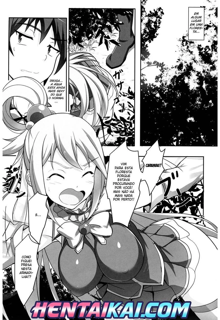 Deusas Aquáticas Submissas: Perversões Explícitas de KonoSuba em HQ