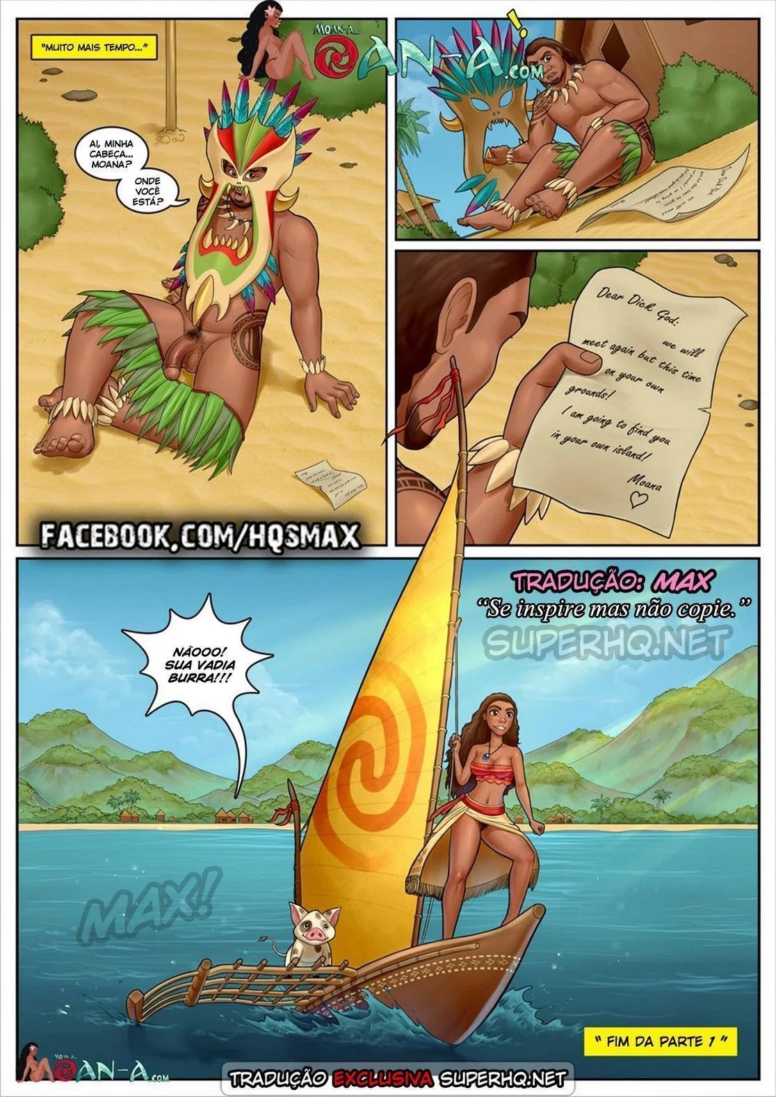 Moana em Cenas Eróticas Explícitas - Quadrinhos Pornôs Sensuais e Excêntricos