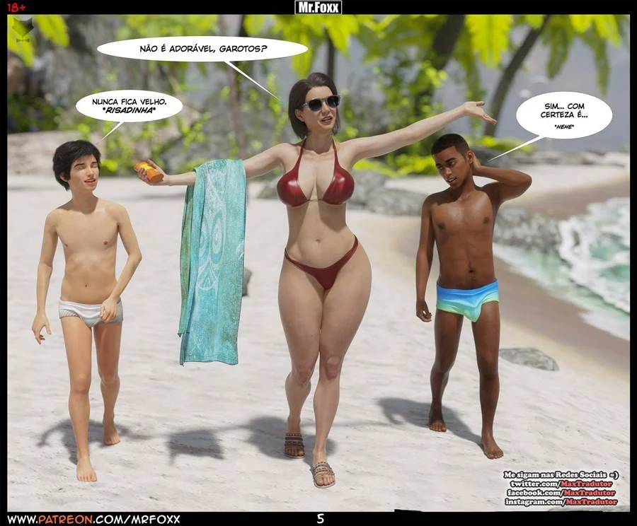 Mamãe Trai com Macho Gostoso - HQ 3D Explícita de Fudelância