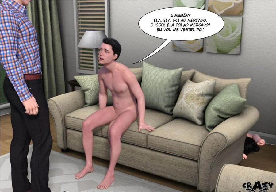 Tesão Incestuoso: Ajuda Picante da Mãe em 3D - HQs Eróticas Explícitas