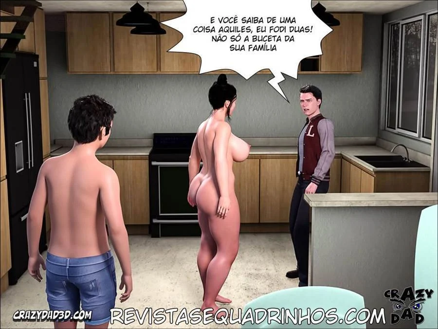 Mamãe me ajuda com uma surra de sexo explícito em HQ 3D picante