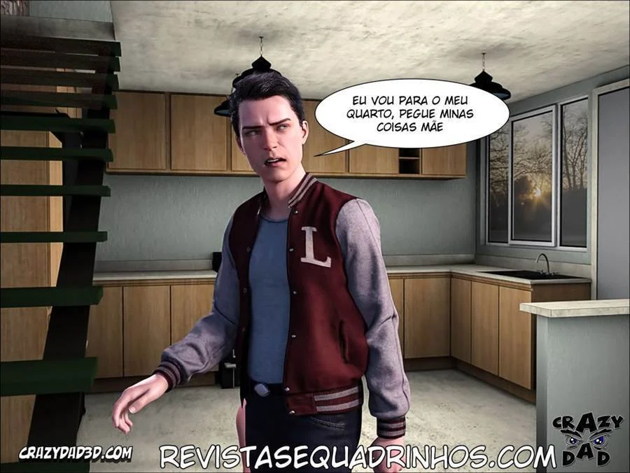 Mamãe me ajuda com uma surra de sexo explícito em HQ 3D picante