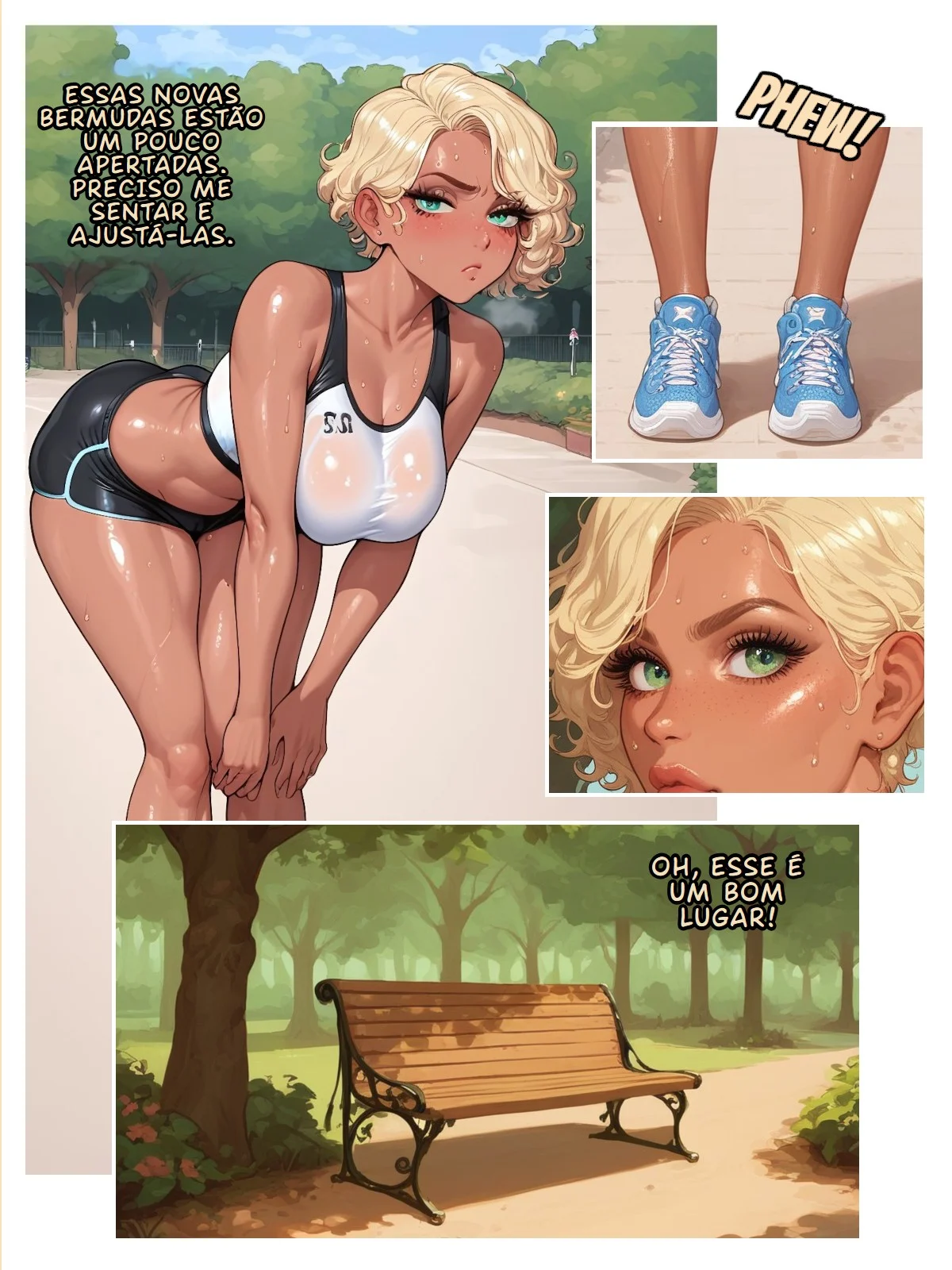 Corrida Matinal Vira Sexo Sob Ameaça - HQ de Sexo Explícito