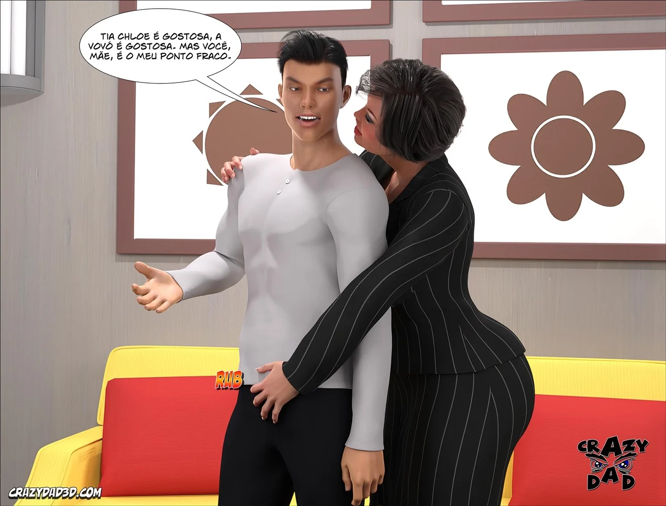 Amante Proibida: Desejo Carnal Entre Mãe e Filho em HQ 3D