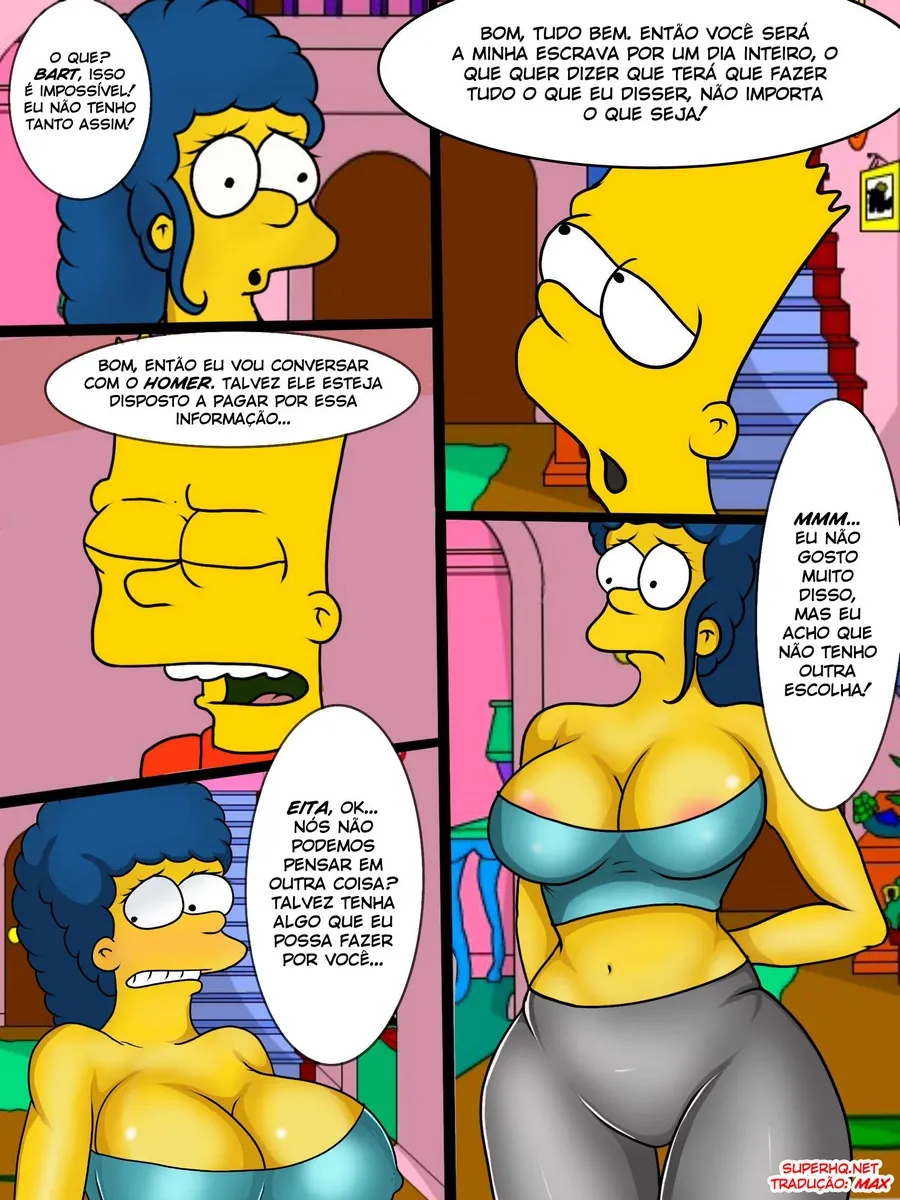 Mamãe Vira Minha Escrava Sexual - Quadrinhos Eróticos dos Simpsons Explícitos