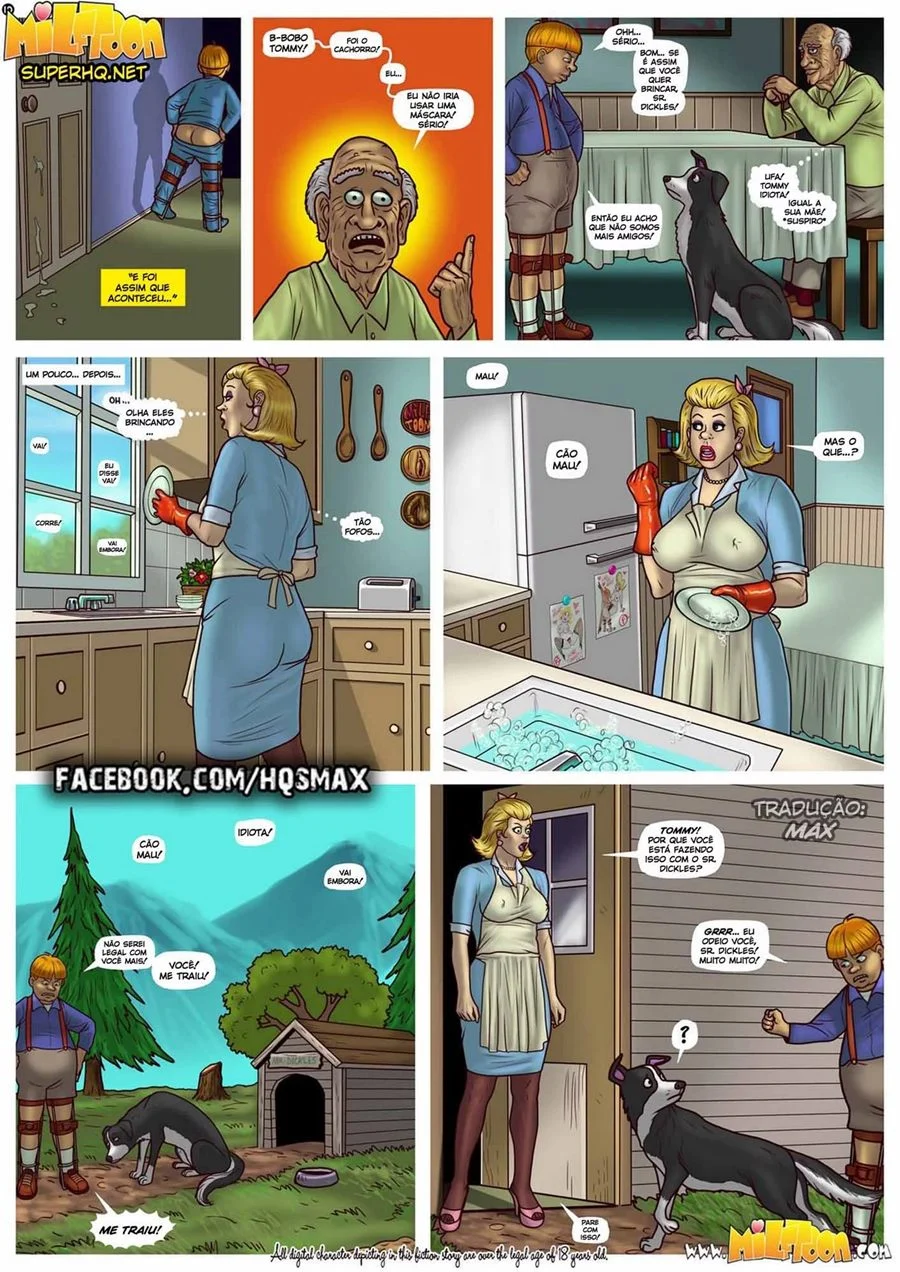 A Gigante Jornada de Mr. Dickles em Cenas Explícitas de Pornô em HQ