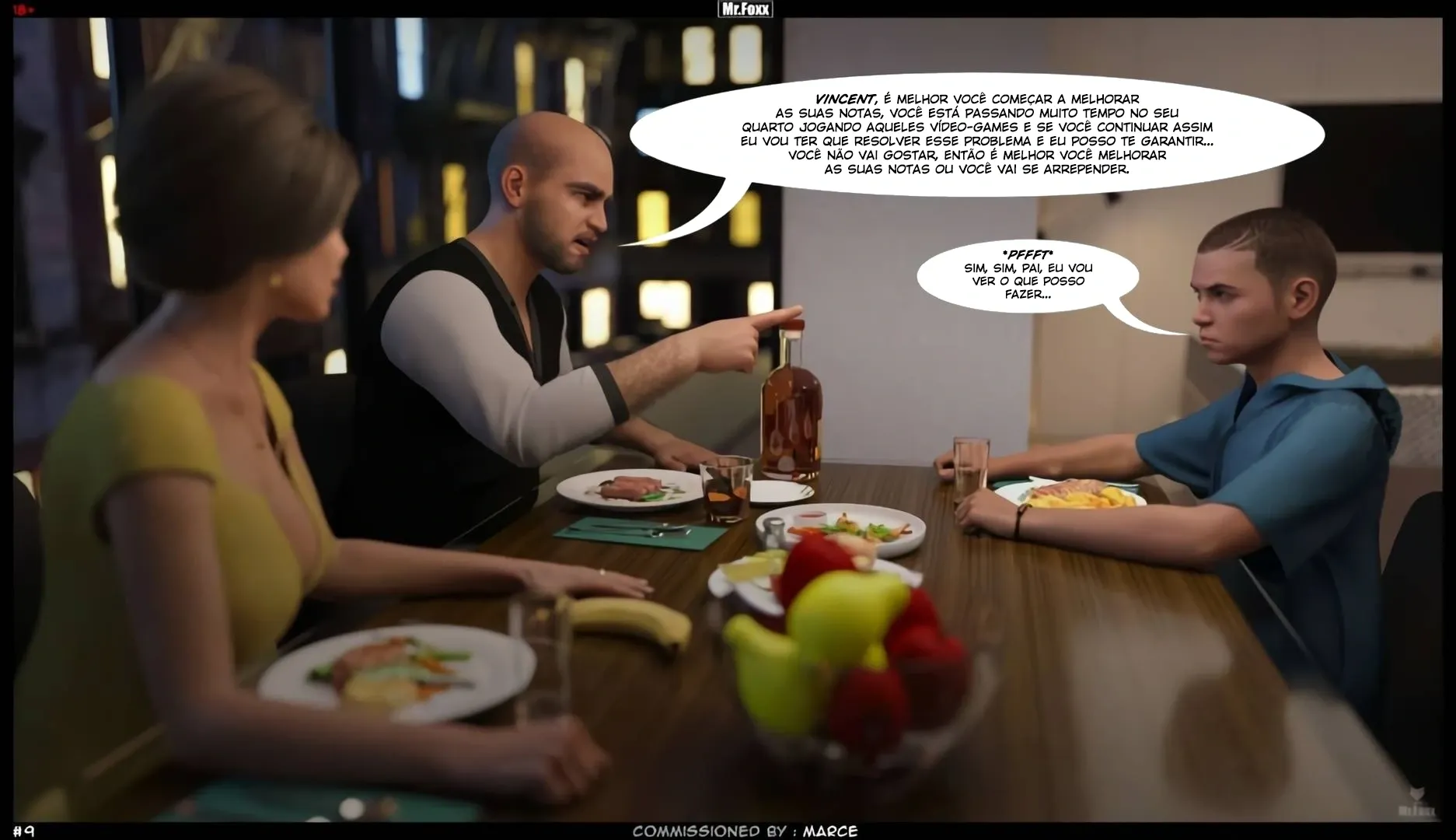 Explorando os Prazeres Proibidos de Mr. Foxx: Uma HQ Erótica em 3D