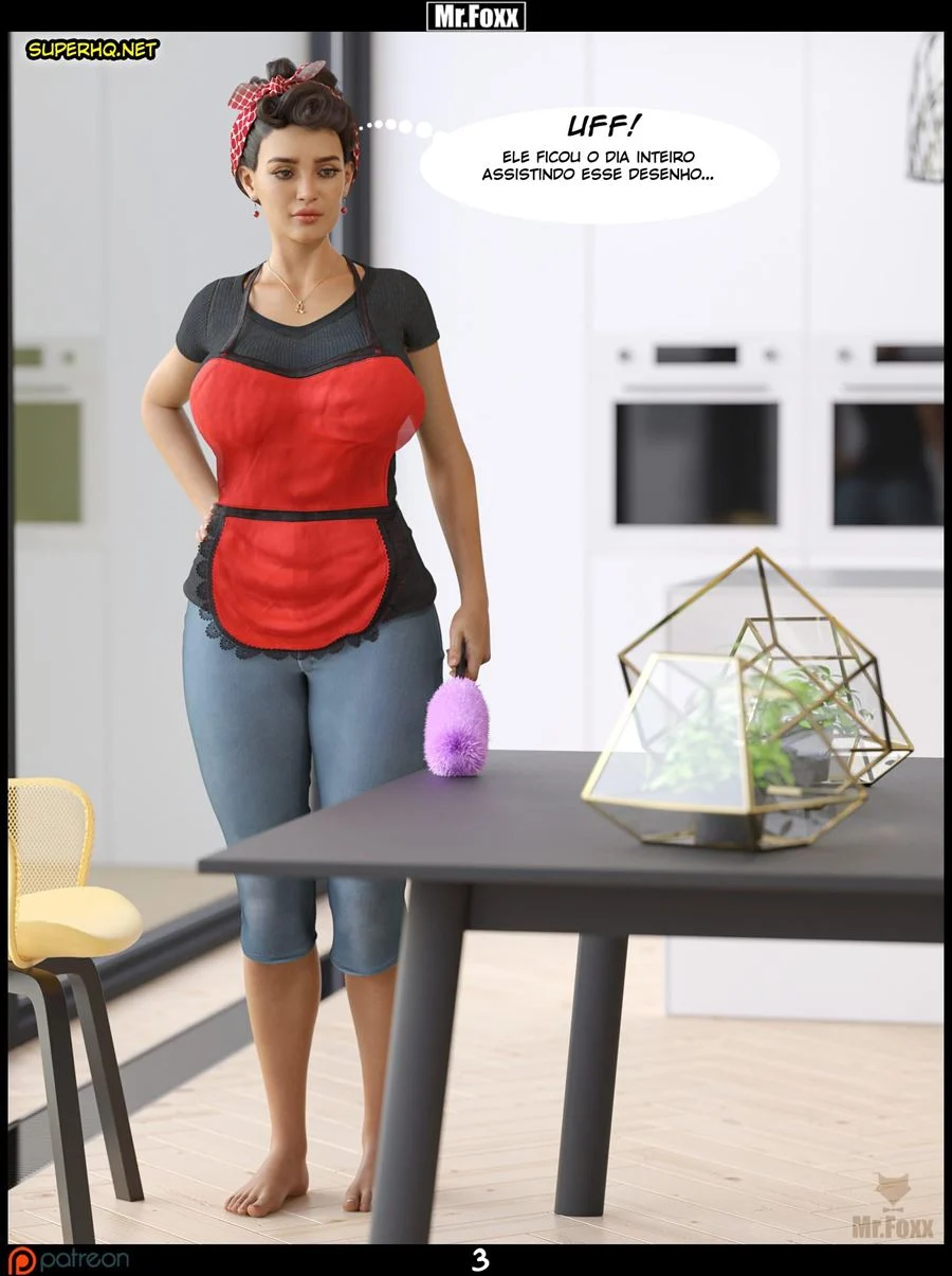 Aventuras Eróticas com Sr. Foxx: Faxina Quente em HQ 3D Explícita
