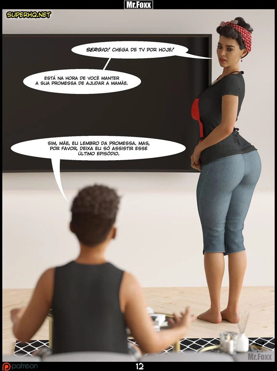 Aventuras Eróticas com Sr. Foxx: Faxina Quente em HQ 3D Explícita