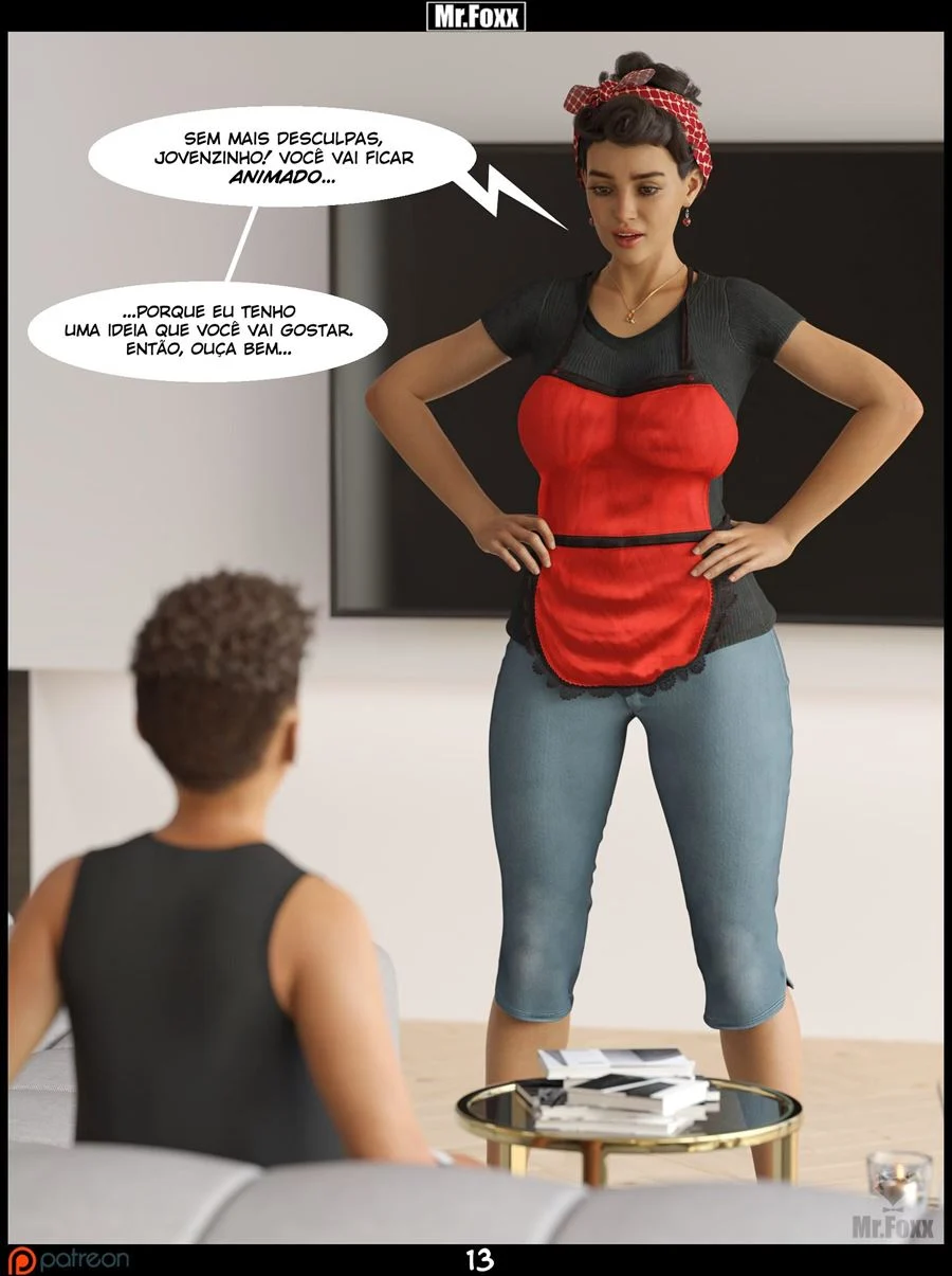 Aventuras Eróticas com Sr. Foxx: Faxina Quente em HQ 3D Explícita