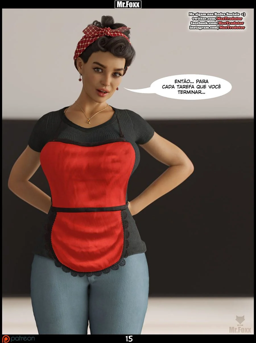 Aventuras Eróticas com Sr. Foxx: Faxina Quente em HQ 3D Explícita