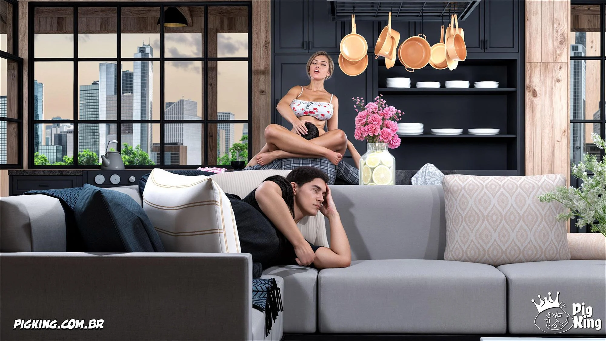 Tesão em Quadrinhos 3D: Ms. Camila 06 - Fodas Explícitas do PigKing