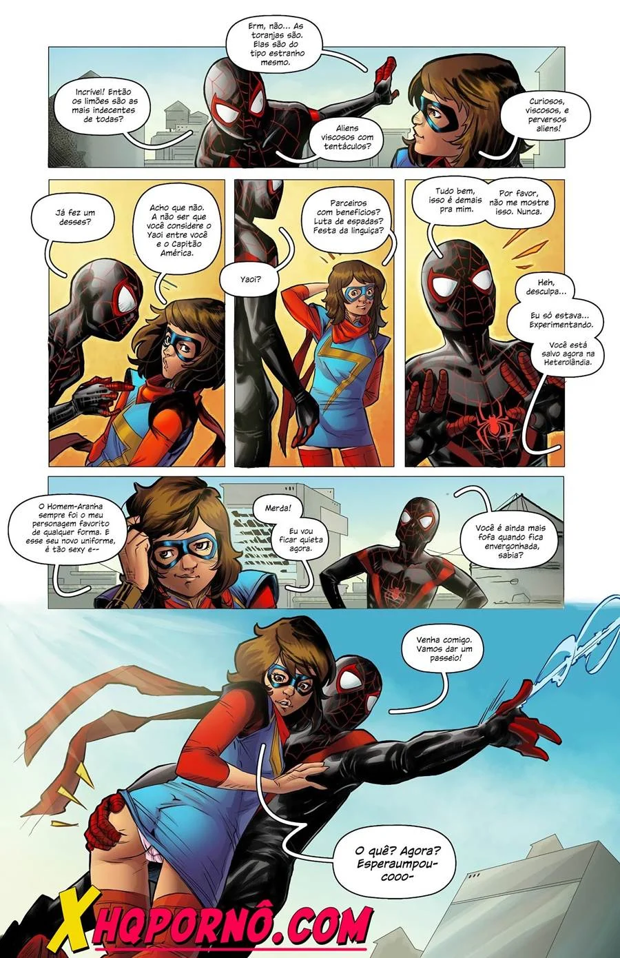 Espetáculo Erótico entre Heroínas Marvel - Quadrinhos Proibidos de Carnalidade