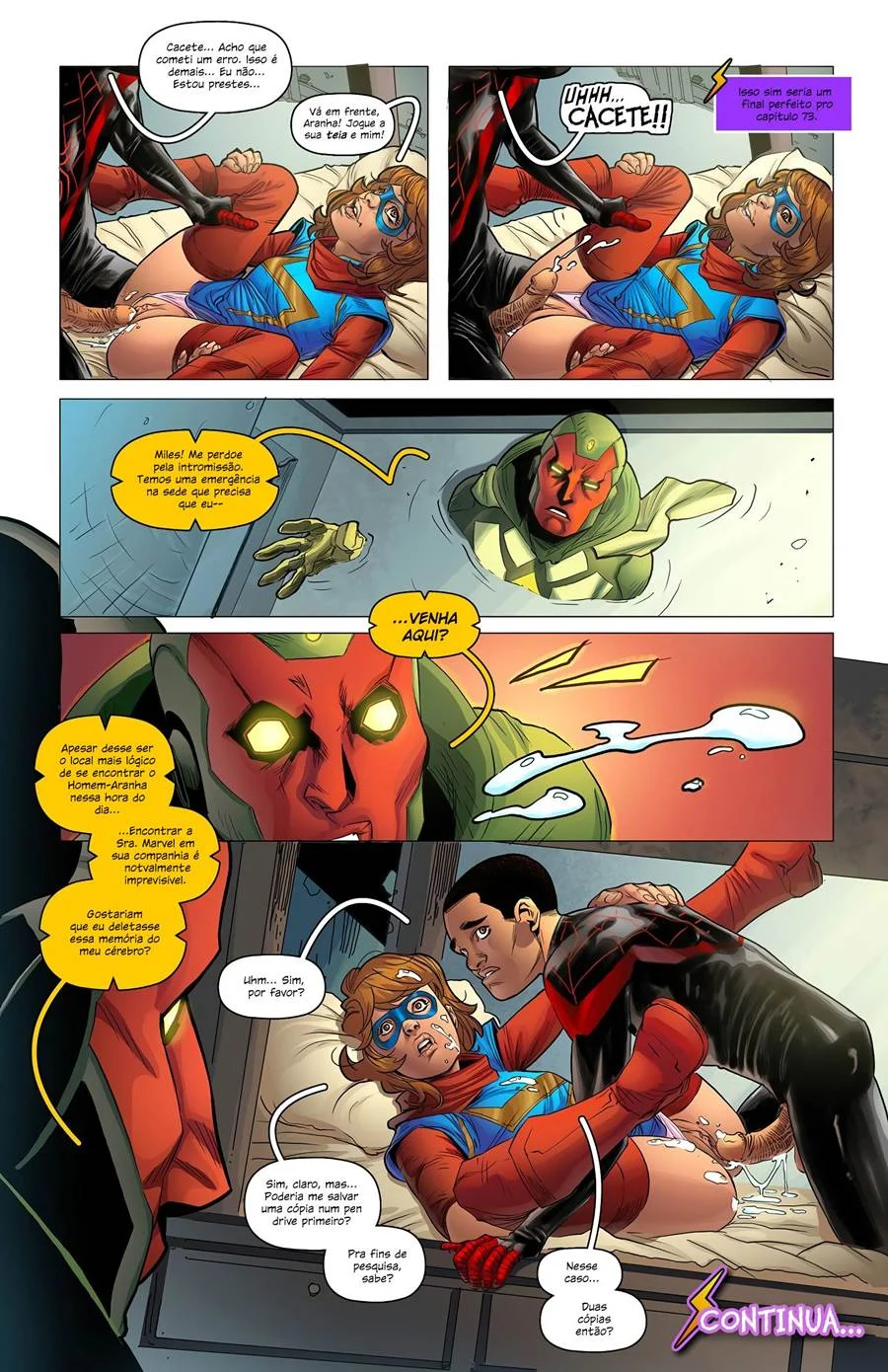 Espetáculo Erótico entre Heroínas Marvel - Quadrinhos Proibidos de Carnalidade