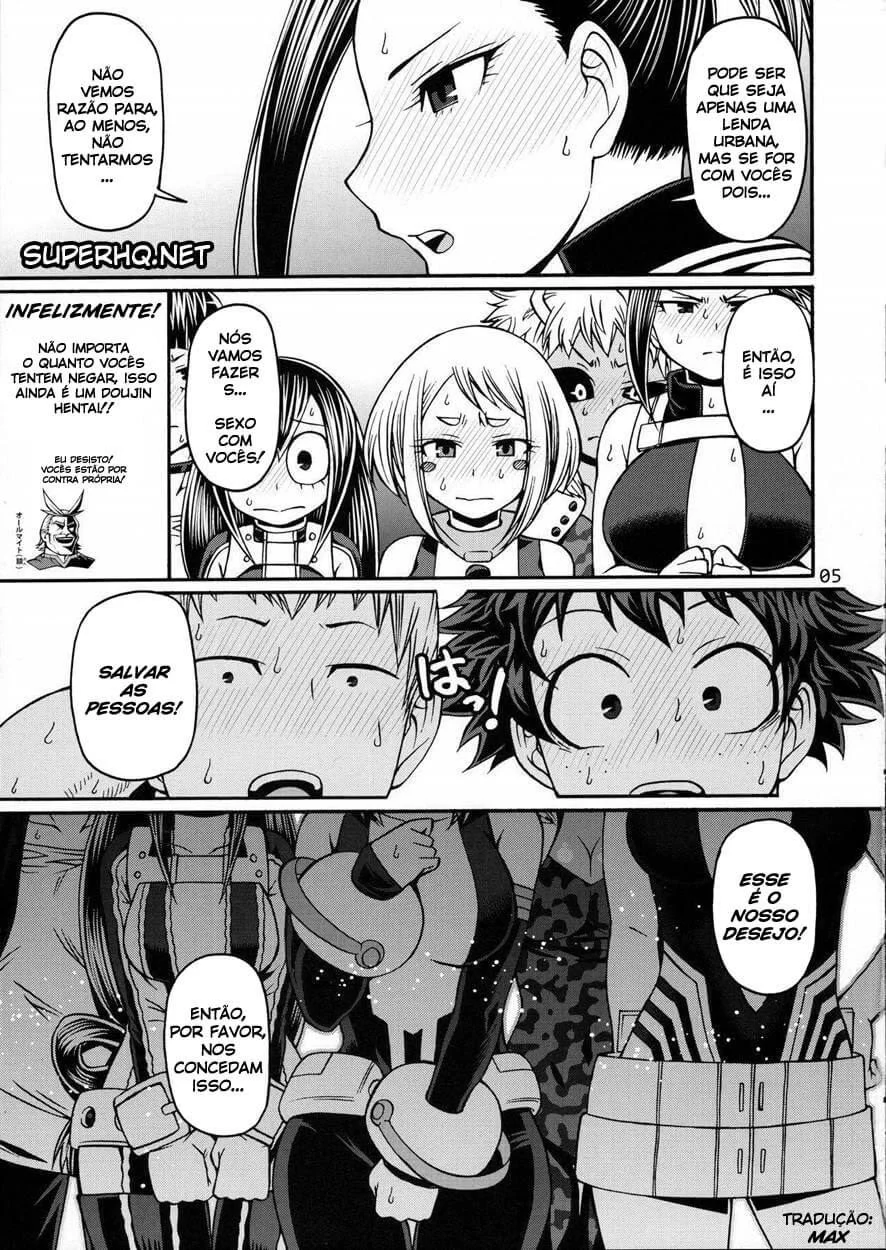Heróis Eróticos em Ação: HQ Pornô Explícita de My Hero Academia