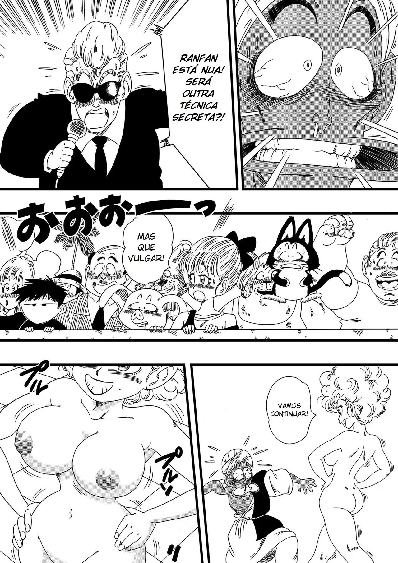 Suculentas Cenas Proibidas de Nam e Ranfan nos Quadrinhos Eróticos de Dragon Ball