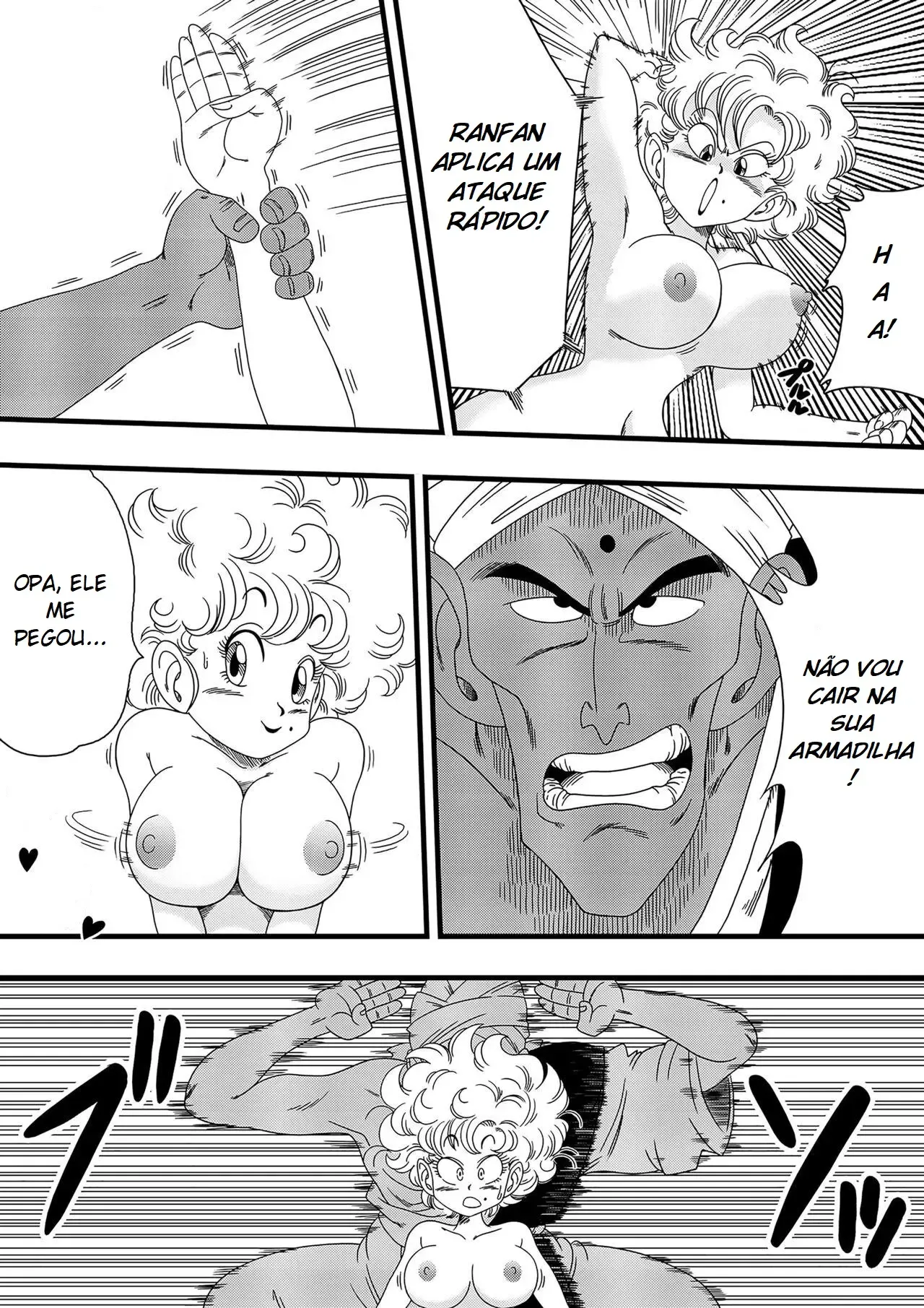 Suculentas Cenas Proibidas de Nam e Ranfan nos Quadrinhos Eróticos de Dragon Ball