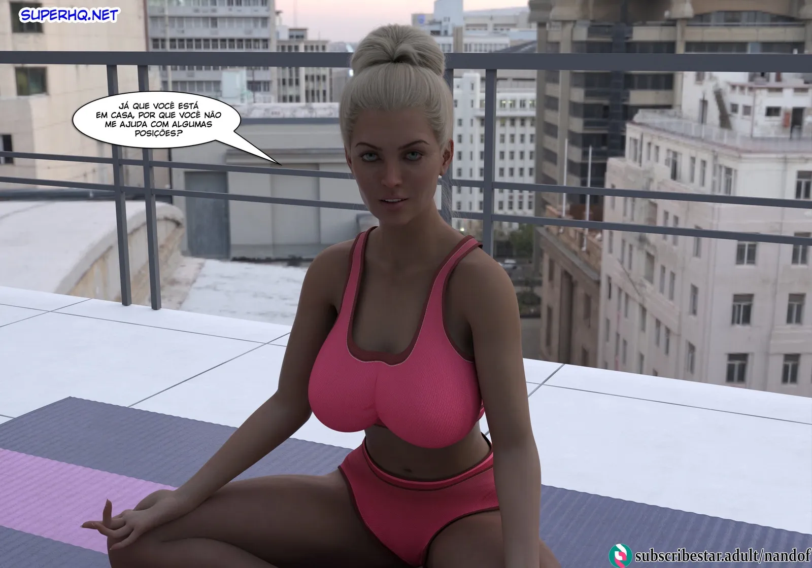 Vidente do Prazer: Aula de Yoga com a Mãe do NandoF em 3D Explícito