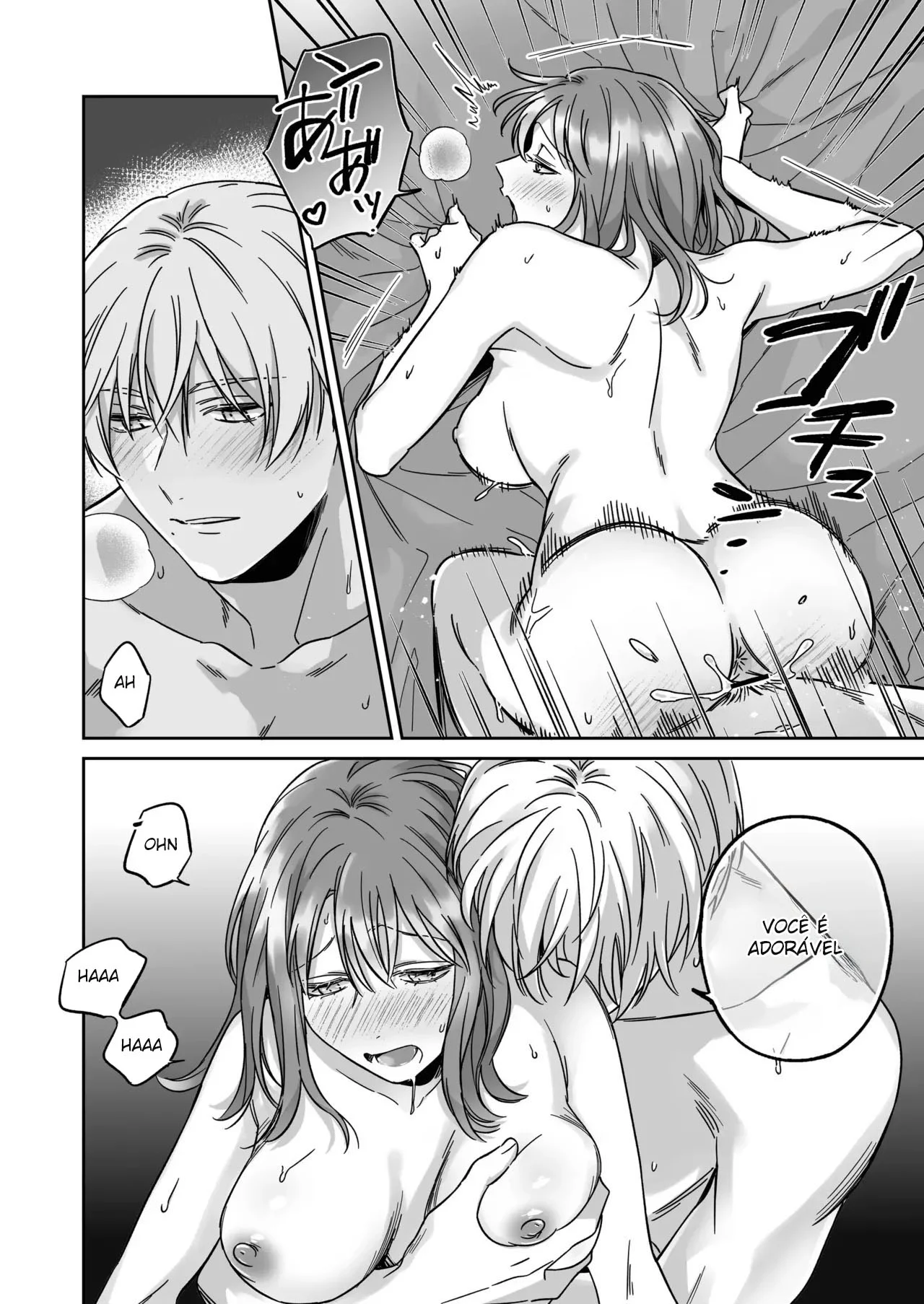 Insatisfeita, ela me implora para entrar com tudo enquanto seu namorado assiste